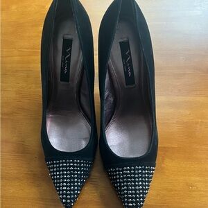Nina  Black and Silver Women's Shoes